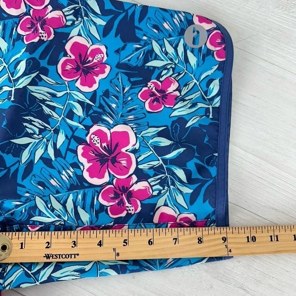 Vineyard Vines Men's Ocean Floral Board Shorts Size 32 Blue Pink Tie Waist Beach